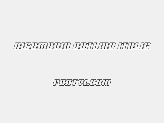 Nicomedia Outline Italic