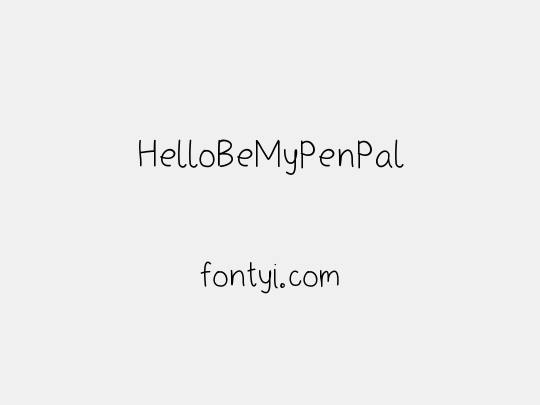 HelloBeMyPenPal