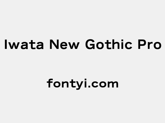 Iwata New Gothic Pro