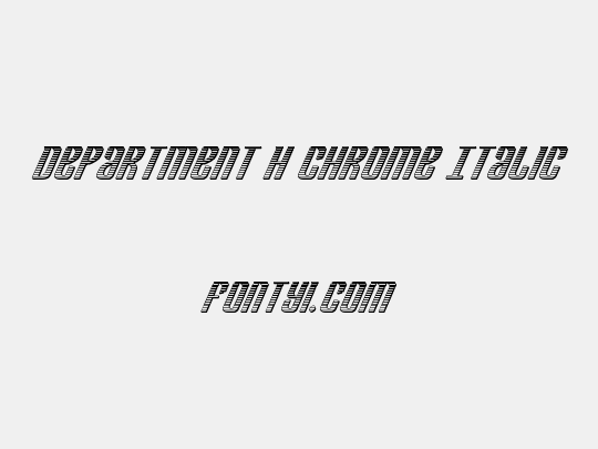 Department H Chrome Italic
