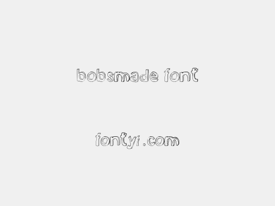 bobsmade font