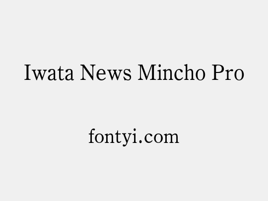 Iwata News Mincho Pro