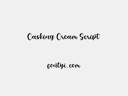 Casking Cream Script