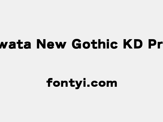 Iwata New Gothic KD Pro