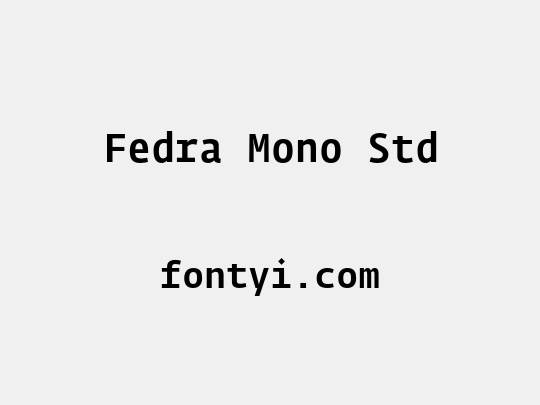 Fedra Mono Std
