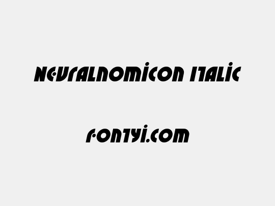 Neuralnomicon Italic