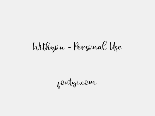 Withyou - Personal Use