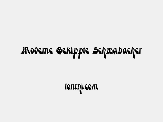 Moderne Gekippte Schwabacher