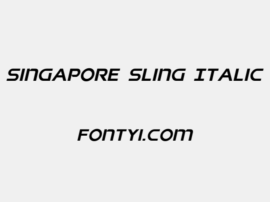 Singapore Sling Italic