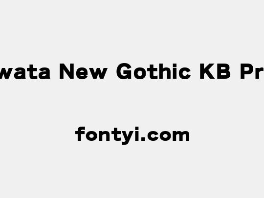Iwata New Gothic KB Pro