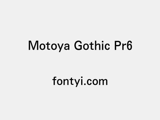 Motoya Gothic Pr6