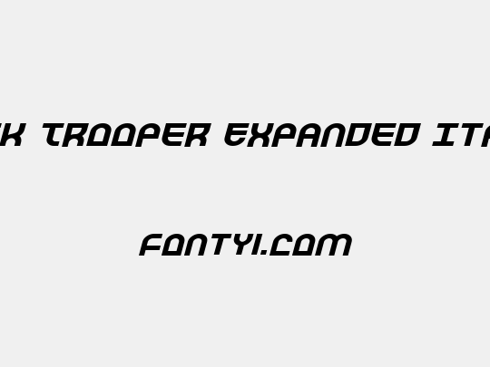 Trek Trooper Expanded Italic