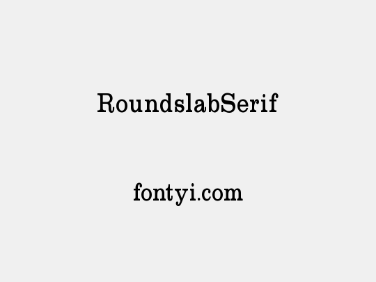 RoundslabSerif