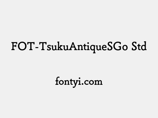 FOT-TsukuAntiqueSGo Std
