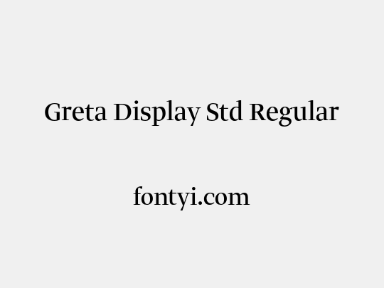 Greta Display Std Regular