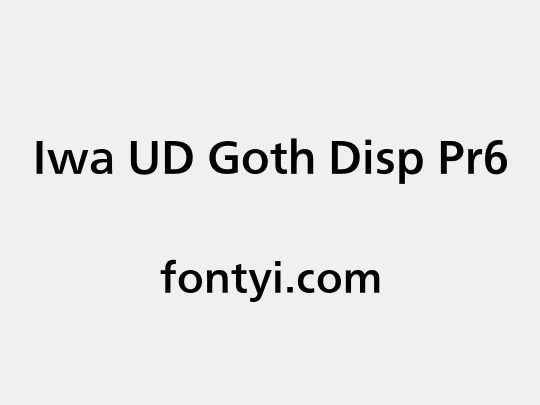 Iwa UD Goth Disp Pr6