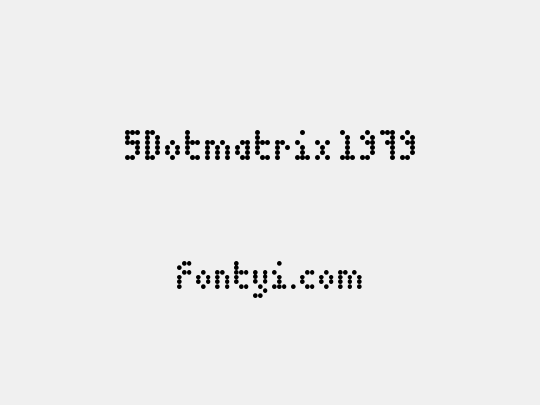 5Dotmatrix 1979