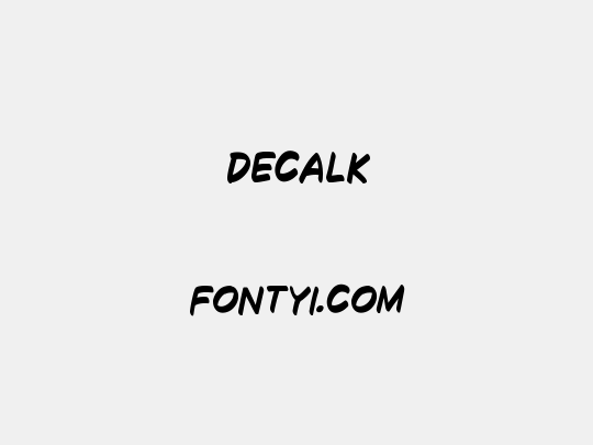 Decalk