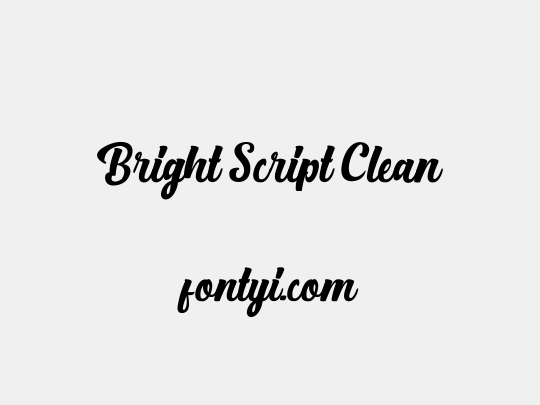 Bright Script Clean