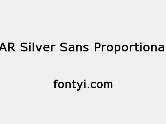 AR Silver Sans Proportional