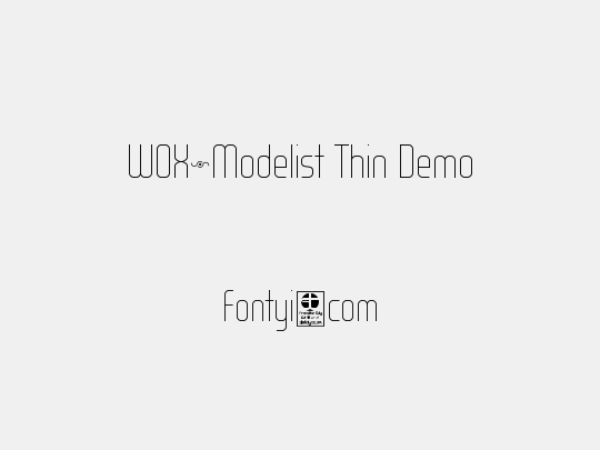WOX~Modelist Thin Demo