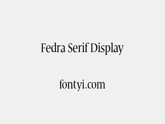 Fedra Serif Display