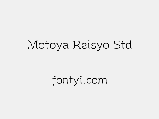 Motoya Reisyo Std