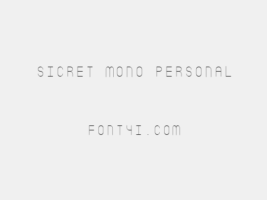 Sicret Mono PERSONAL