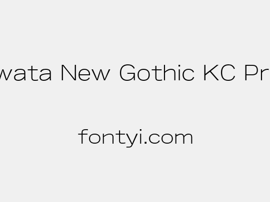 Iwata New Gothic KC Pro