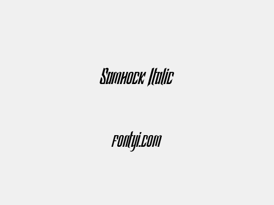 Samhock Italic