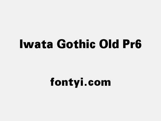 Iwata Gothic Old Pr6