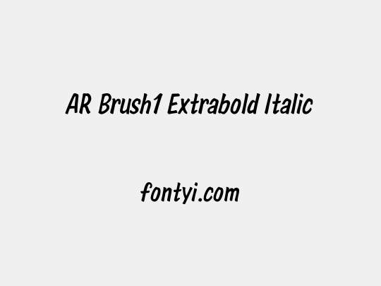AR Brush1 Extrabold Italic