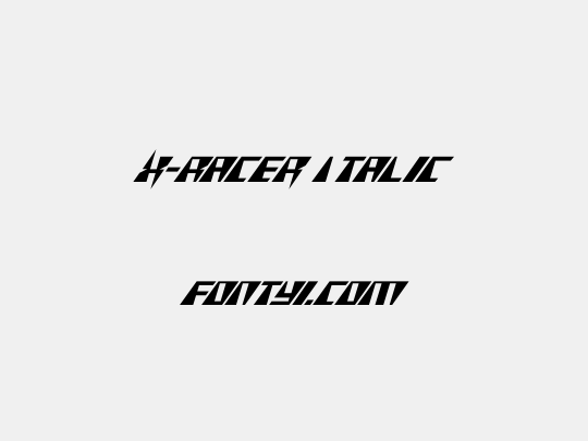 X-Racer Italic