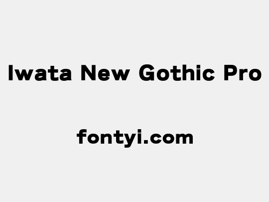 Iwata New Gothic Pro