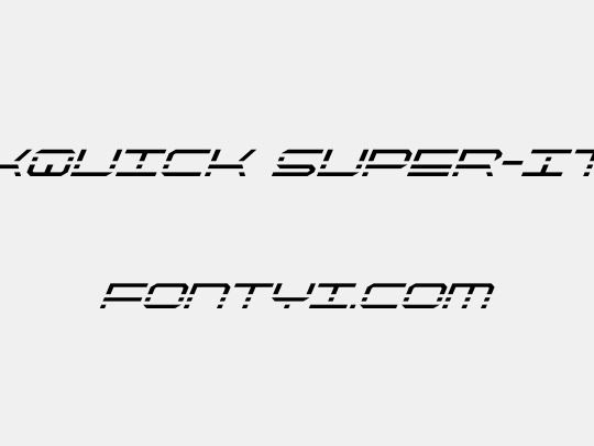 QuickQuick Super-Italic