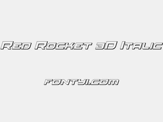 Red Rocket 3D Italic