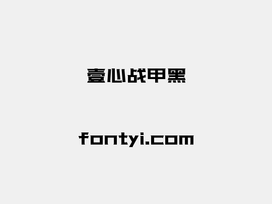 壹心战甲黑