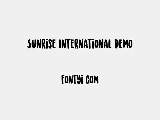 Sunrise International Demo