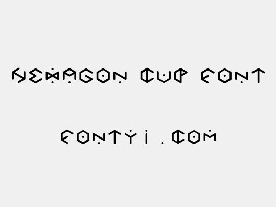 HEXAGON cup font