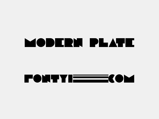 Modern plate