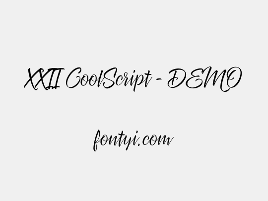 XXII CoolScript - DEMO