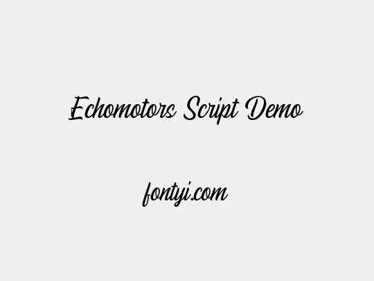 Echomotors Script Demo