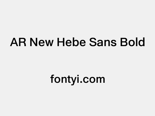 AR New Hebe Sans Bold