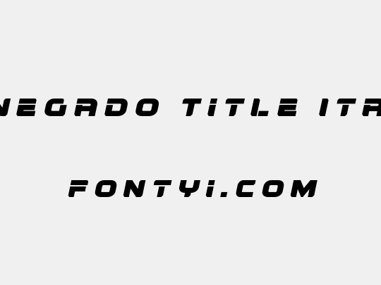 Renegado Title Italic