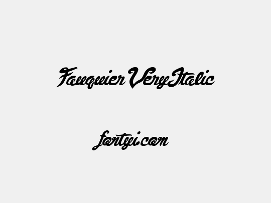 FauquierVeryItalic