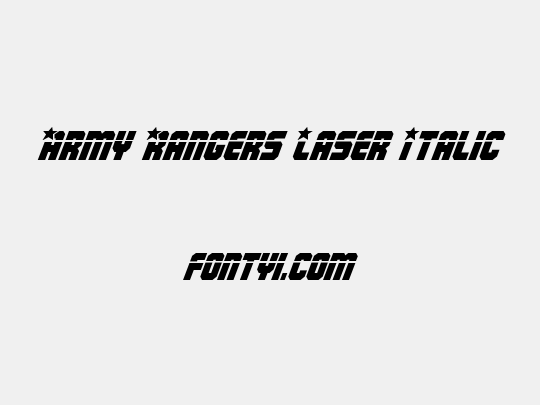 Army Rangers Laser Italic