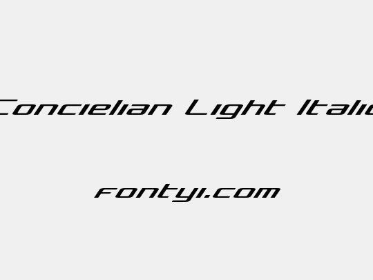 Concielian Light Italic
