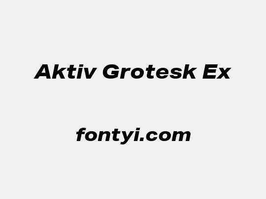 Aktiv Grotesk Ex