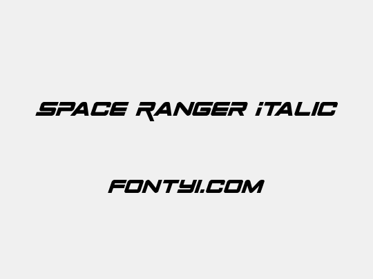 Space Ranger Italic