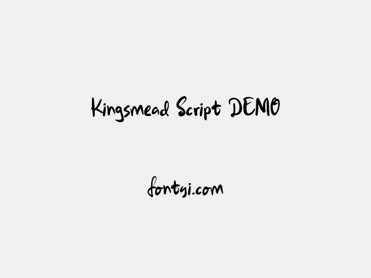 Kingsmead Script DEMO